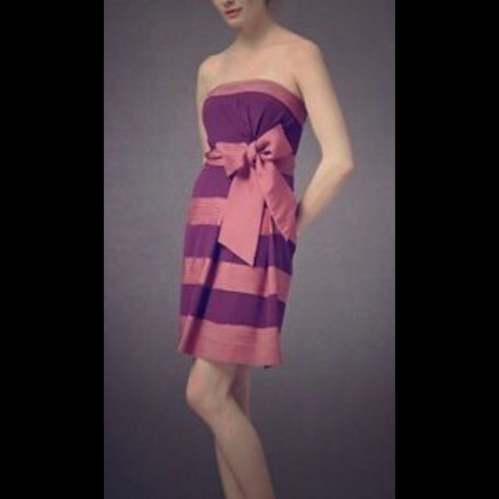 Anthropologie Vintage Inspired  Strapless Silk Romantic dress size 8